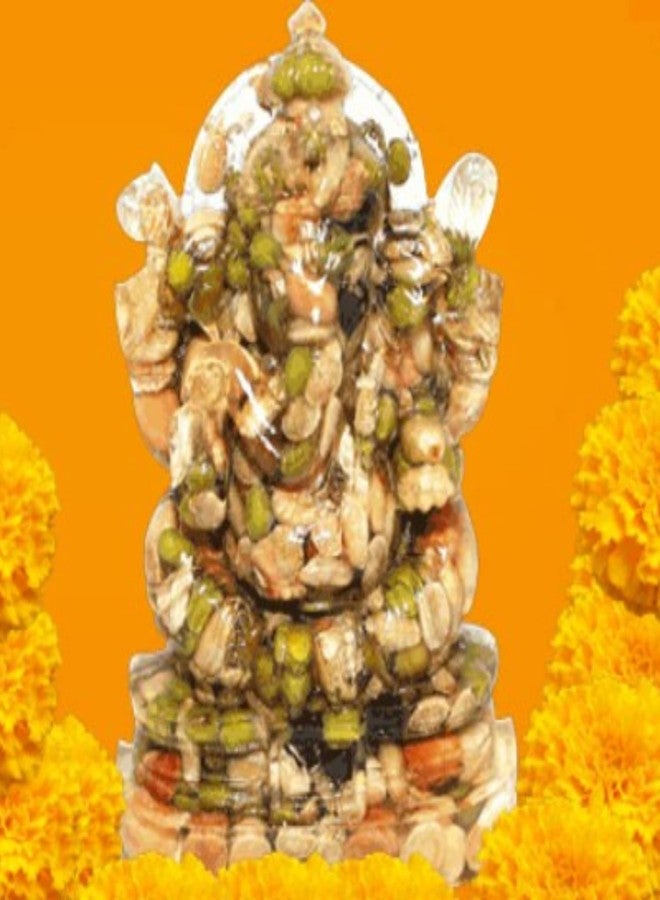 Suvasane Navadhanya Ganesh Idol for Pooja and Home - for Success, Positive Vibes, Wealth & Good Luck (9x5x2.5 cm, 9 Grains) - Gift Item for Diwali | - Image 4